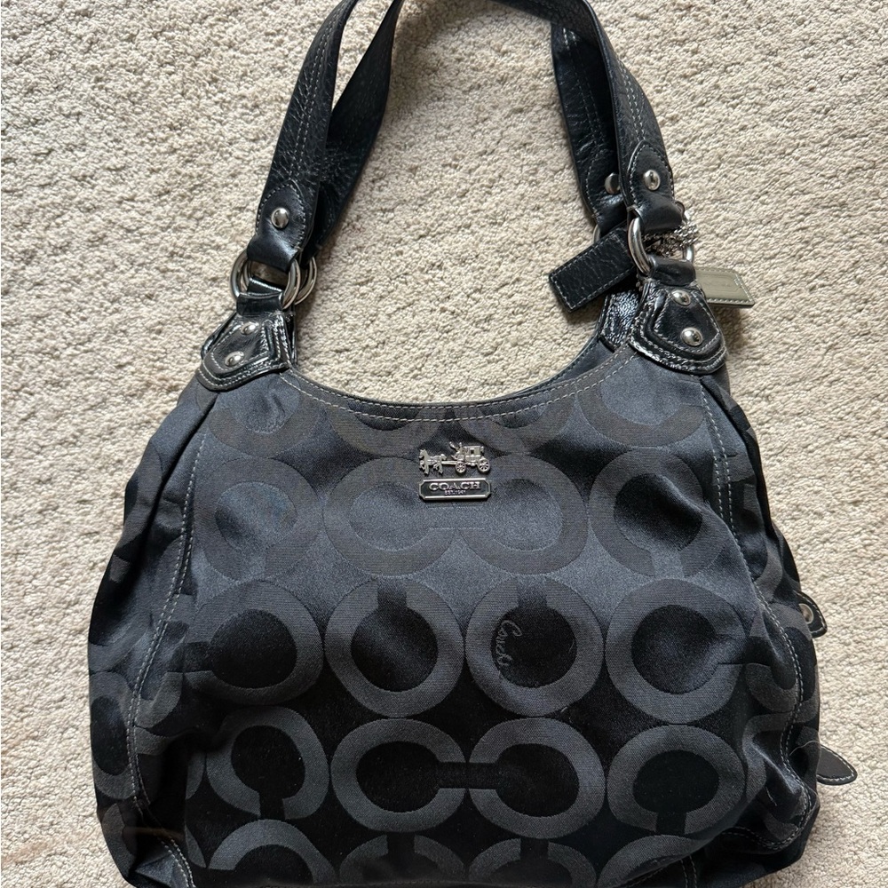 Coach Black Signature Shoulder Bag